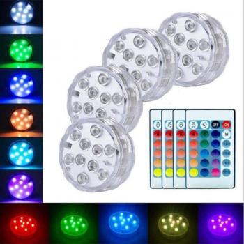 Lámpara LED Sumergible RGB con Control Remoto e Interruptor Inteligente