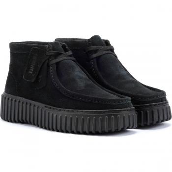 Botas Negras de Ante para Mujer Clarks Main Torhill Moss