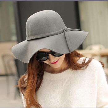 Women's Wide Brim Wool Fedora
