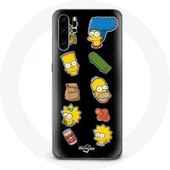 The Simpsons Black Background Case for Huawei P30