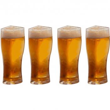 Super‑Schoner Bahre Glasset – 4‑teiliger Riegelbecher aus langlebigem Acryl