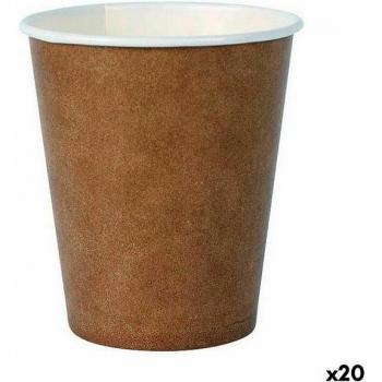 Vasos Algon de Cartón Kraft Desechables 30 Piezas 250 ml