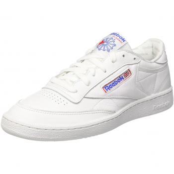 Reebok Club C 85 So, Scarpe da Ginnastica Uomo, Bianco (White/Lgh Solid Grey/Vital Blue/Prml Red/Blk), 43 EU