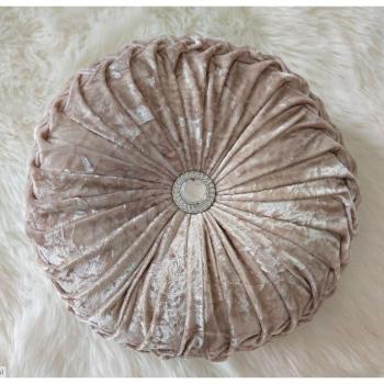 Velvet Pleated Round Pumpkin Cushion