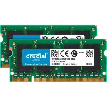 Crucial 4GB 2x2GB DDR2800 CL6 SODIMM módulo de memoria 800 MHz