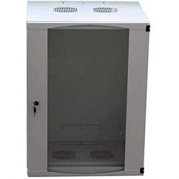 Logilink W12F64G Wandgehäuse 12HE einteilig unmontiert H595 x B540 x T450 grau Q36