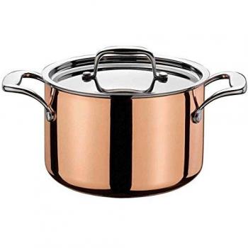 Spring Fleischtopf Spring 0715540624 Culinox Fleischtopf mit Deckel, Edelstahl, silber