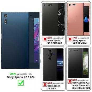 Rotes TPU Frosted Cover von Cadorabo für Sony Xperia XZs und XZ
