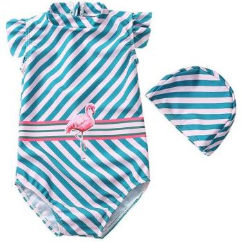 Bañador de una pieza con flamencos para niñas XYY-177