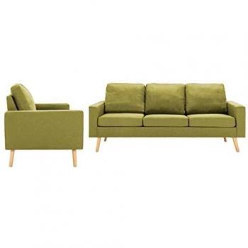 VidaXL Set Divani 2 pezzi in Tessuto Verde