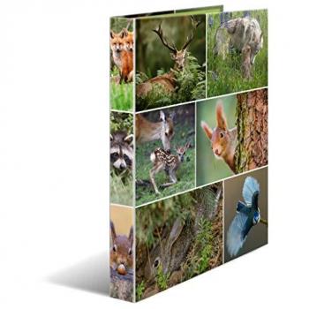 Ringbuch A4 (Karton, 4 Ringe) – HERMA Waldtiere