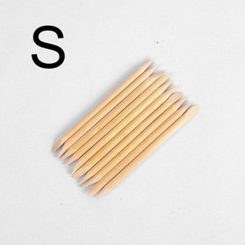 10 Pcs Cuticle Pushers Orange Wood Sticks for Manicure