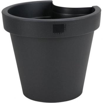 9er Set Regenrinnentöpfe Ø 24cm schwarz