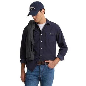 Camisa Hombre Silbon Sport Azul Microtrama con Bolsillos