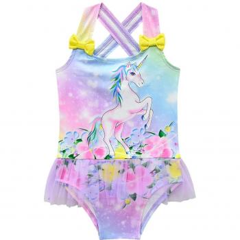 Unicorn Bathing Suit for Girls 3-10 Years G48-8038