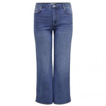 ONLY Curve Jean large taille haute avec confort extensible 24 R Bleu