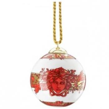 Rosenthal Versace Medusa Garland Porzellankugel Rot