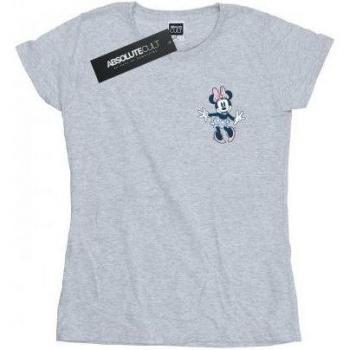 Katoenen T-Shirt Dames met Minnie Mouse Dansende Borst