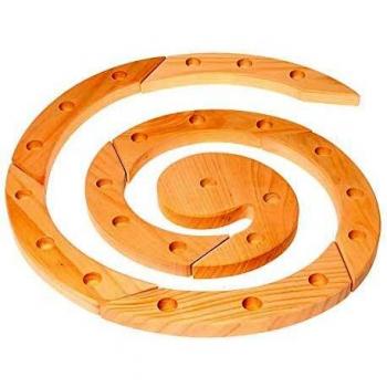Spirale di legno per avvento e compleanno Waldorf con angolo delle stagioni in materiale natura