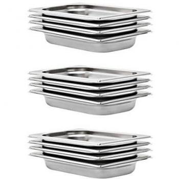 Plateaux Gastronorm 12 unités GN 1/4 40 mm Acier Inox