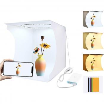 Draagbare studio set met LED ringlicht