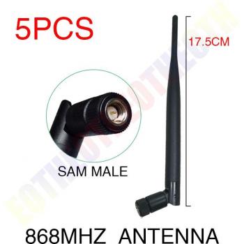 Repetidor LoRa 868/915 MHz con Conector Macho y Protección GSM – Antena Externa 5dBi