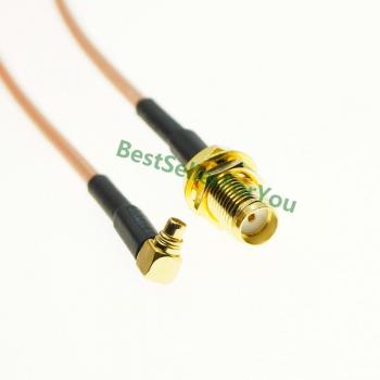 SMA Stecker Set: Murmeln Schott MMCX + RA-Winkel, RG316 RF-Koaxialkabel