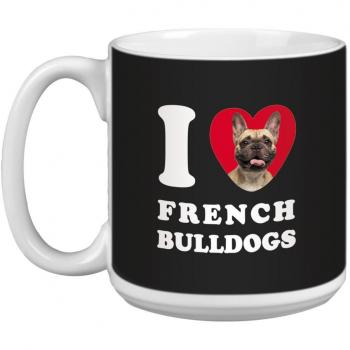 Tazza Grande I Heart French Bulldogs (570 ml) – Eco‑Friendly