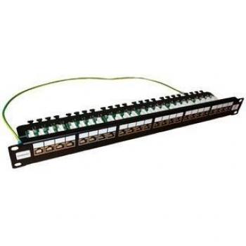 Connectix 24 Port Cat6a FTP Shielded CCS 20/20 Right Angled Patch Panel