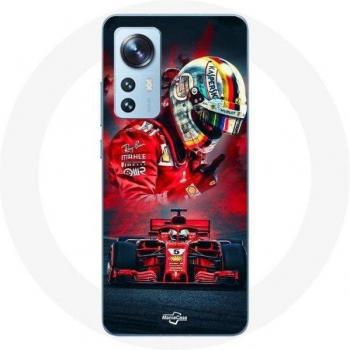 Funda para Xiaomi Mi 12 / 12X Formule 1 Sebastian Vettel Pilote F1 Roja