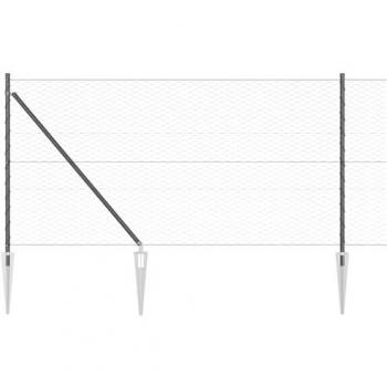 Clôture Pvc Gris Vidaxl 1x25m