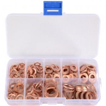 200Pcs Copper Washer Set for M5/M6/M8/M10/M12/M14