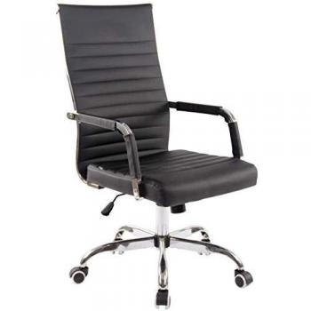 CLP Poltrona Studio Ergonomica Amadora in Finta Pelle Nero
