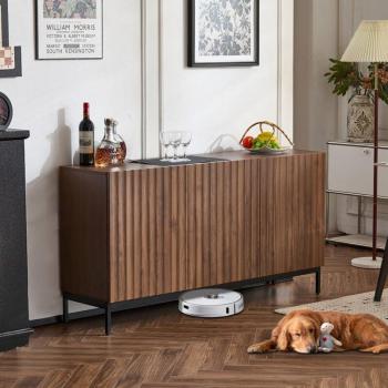 Mobiletto Moderno 150x40x80 CM con Ante 3 e Ripiani Regolabili
