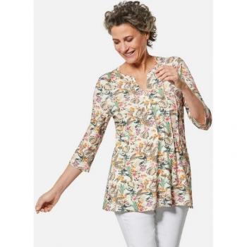 Tunique imprimée Belle – couleur blanche, multicolore et motifs – Taille 42 Goldner Fashion