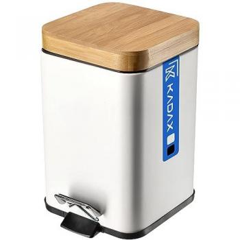 KADAX 3‑Liter White Steel Trash Can