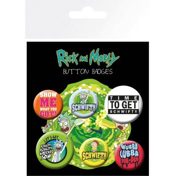 Lot de Badges « Rick & Morty » avec citations