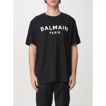 Balmain Black Male Crew Neck T-Shirt - Medium