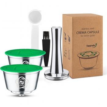 ICafilas Reusable Stainless Steel Capsule for Dolce Gusto Machines