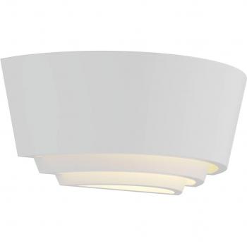 LINDBY - Applique di gesso bianco Azriel, semisfera