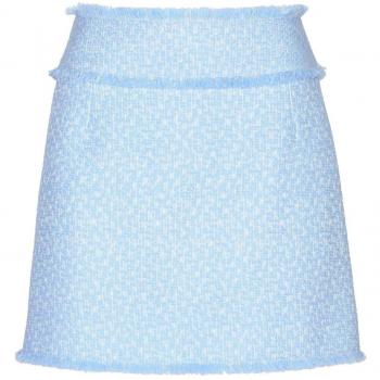 Dolce&Gabbana Minigonna A-line In Tweed Celeste 38