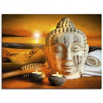 Wandbild ARTLAND Bad-Zubehör mit Buddha-Statue