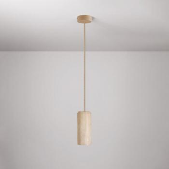 Lampadario Suspenso Legno Faretto Tub-E27 Senza Lampadina Neutro