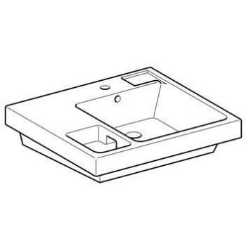 Lavabo Geberit Schule 600x550 mm Bianco con Foro per Rubinetteria