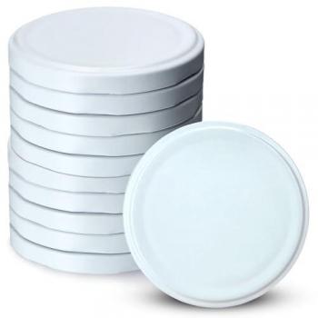 KADAX White Jar Lids, 66 mm Diameter – 10 Pieces