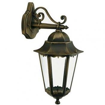 Applique da esterno design classico nero-oro 100w