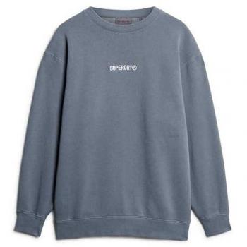 Sudadera Oversize Superdry con Micrologotipo Azul