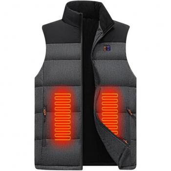 USB Infrared Heating Vest with 11 Zones - Electric Heated Jacket for Hiking and Camping