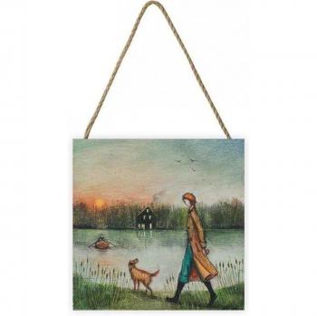 Joe Ramm The Homestead Wooden Print 20cm x blue/green