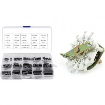140Pcs Round Key Parallel Shaft Key Set with 1Pcs 11-Pin Rotary Switch